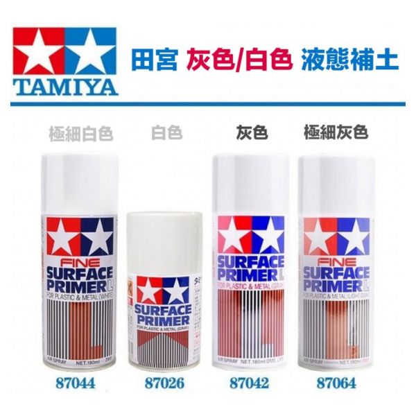 【鋼普拉】TAMIYA 田宮 塑膠 金屬 兩用細緻噴補土 #87042 水補土 灰色 180ml 補土 修補 材料 大瓶 【鋼普拉】TAMIYA 田宮 塑膠 金屬 兩用細緻噴補土 #87042 水補土 灰色 180ml 補土 修補 材料 大瓶