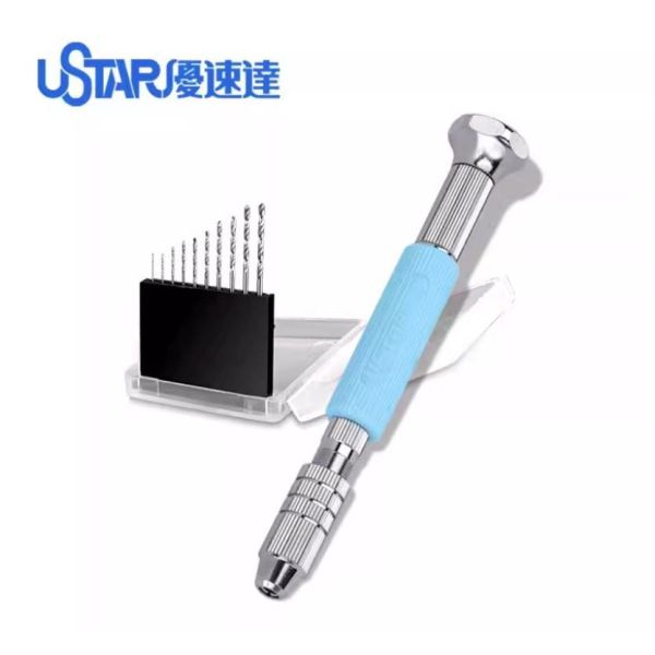 【鋼普拉】現貨 USTAR 優速達 鋼彈 模型專用 大手鑽組 + 鑽頭 10支 0.3~1.2mm UA91300A 【鋼普拉】現貨 USTAR 優速達 鋼彈 模型專用 大手鑽組 + 鑽頭 10支 0.3~1.2mm UA91300A