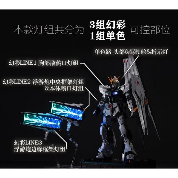 【鋼普拉】現貨 含特典 附控制器 KOSMOS PGU 1/60 RX-93 v鋼 牛鋼彈幻彩燈組 燈光模組 支援自訂 【鋼普拉】現貨 含特典 附控制器 KOSMOS PGU 1/60 RX-93 v鋼 牛鋼彈幻彩燈組 燈光模組 支援自訂