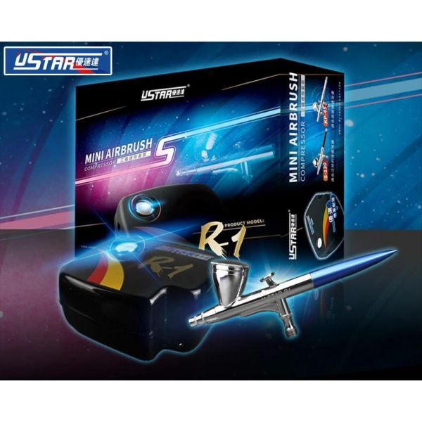 【鋼普拉】現貨 USTAR 優速達 R1迷你噴漆套組 電動噴筆 模型噴筆 鋼彈 隨身噴槍 充電式 空壓機 電動 噴漆筆 【鋼普拉】USTAR 優速達 R1迷你噴漆套組 電動噴筆 模型噴筆 鋼彈 隨身噴槍 充電式 空壓機 電動 噴漆筆
