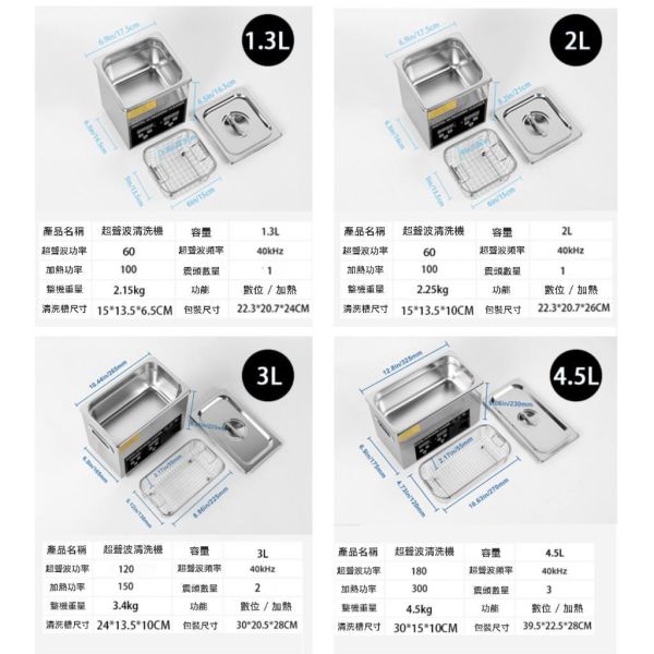 【鋼普拉】現貨 工業級超聲波清洗機 1~10L 超音波 模型工具 打磨清洗 金銀飾品 美甲 眼鏡 牙科 實驗室 醫療器材 【鋼普拉】現貨 工業級超聲波清洗機 1~10L 超音波 模型工具 打磨清洗 金銀飾品 美甲 眼鏡 牙科 實驗室 醫療器材