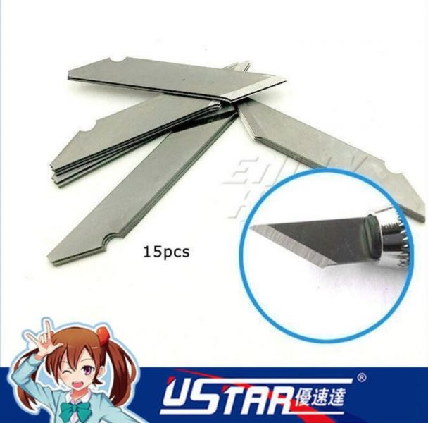 【鋼普拉】USTAR 優速達 UA91011 寬口 筆刀刀片 15片裝 刀片45度 不含筆刀 【鋼普拉】USTAR 優速達 UA91011 寬口 筆刀刀片 15片裝 刀片45度 不含筆刀
