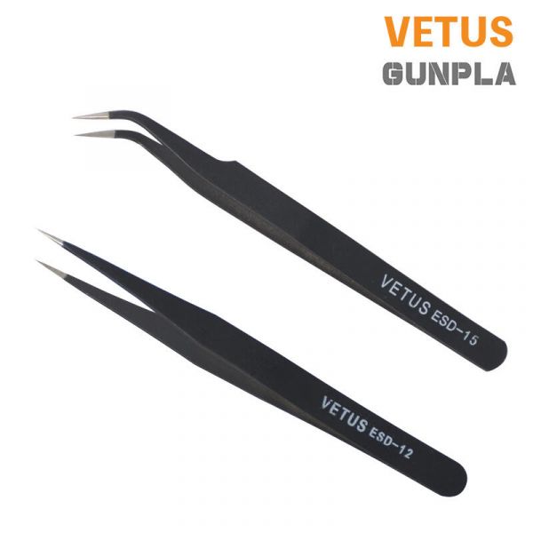 【鋼普拉】VETUS 直頭鑷子 不鏽鋼彎夾 模型工具 黑色高級彎夾 鑷子 夾子 水貼夾 模型夾 工具夾 美勞 美工 VETUS 直頭鑷子 不鏽鋼彎夾 模型工具 黑色高級彎夾 鑷子 夾子 水貼夾 模型夾 工具夾 美勞 美工