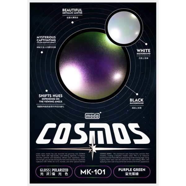 【鋼普拉】現貨 modo 摩多 COSMOS 模型漆 油性漆 MK 宙光系列 紫綠 青紫 草橙 綠藍 紫橙 藍紫 變色龍 【鋼普拉】現貨 modo 摩多 COSMOS 模型漆 油性漆 MK 宙光系列 紫綠 青紫 草橙 綠藍 紫橙 藍紫 變色龍