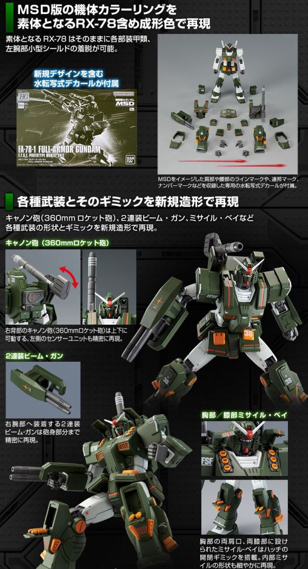 【鋼普拉】現貨 PB魂商限定 BANDAI《機動戰士鋼彈 : THE ORIGIN MSD》HG 1/144 FA-78-1 FULL ARMOR GUNDAM 全裝甲型鋼彈 【鋼普拉】PB魂商限定 BANDAI《機動戰士鋼彈 : THE ORIGIN MSD》HG 1/144 FA-78-1 FULL ARMOR GUNDAM 全裝甲型鋼彈