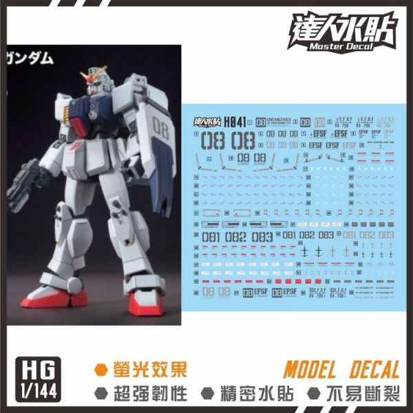 【鋼普拉】現貨 大林水貼 螢光版 第08MS小隊 HGUC 1/144 #210 RX-79G GUNDAM 陸戰型鋼彈 【鋼普拉】現貨 大林水貼 螢光版 第08MS小隊 HGUC 1/144 #210 RX-79G GUNDAM 陸戰型鋼彈