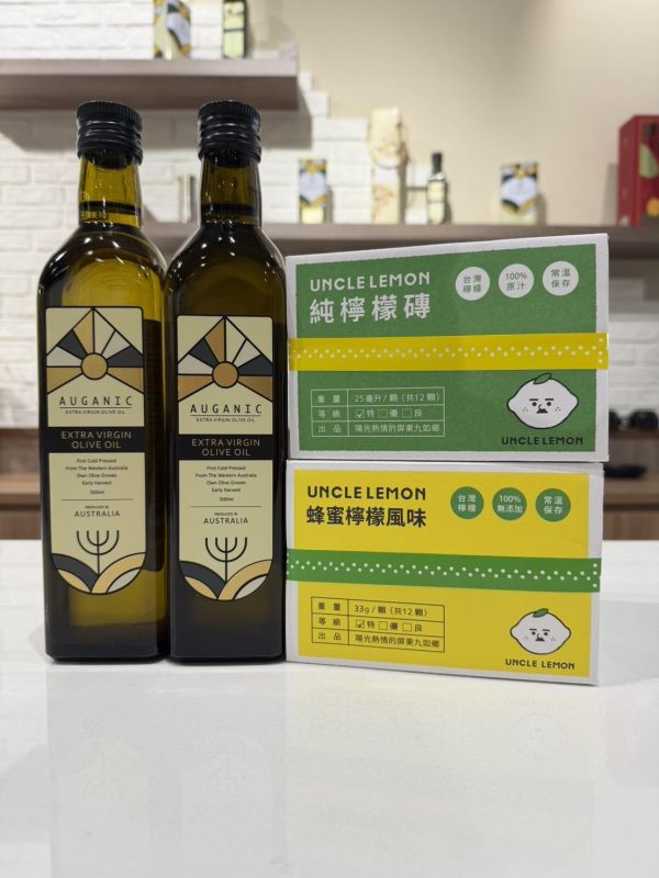 檸檬大叔 X澳根尼橄欖油 禮盒組 澳根尼橄欖油,檸檬汁,檸檬大叔,橄欖油,橄欖油檸檬汁