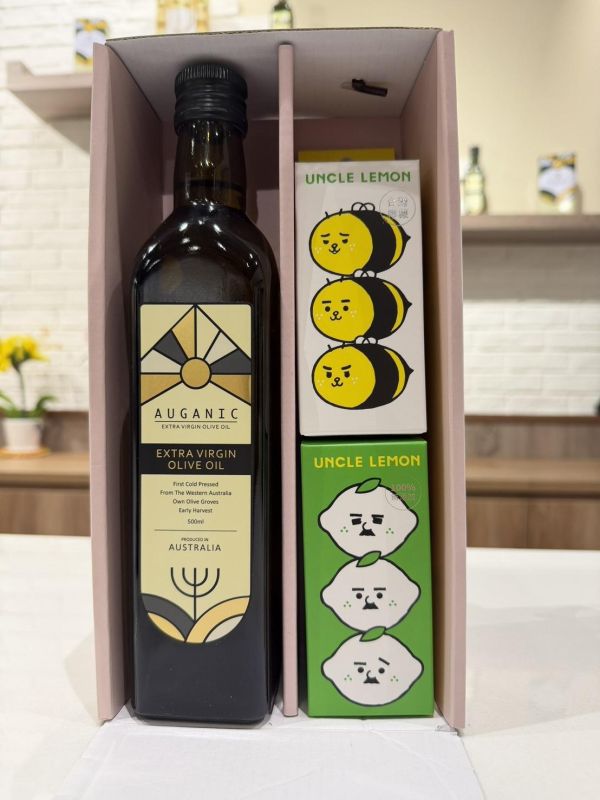 檸檬大叔 X澳根尼橄欖油 禮盒組 澳根尼橄欖油,檸檬汁,檸檬大叔,橄欖油,橄欖油檸檬汁