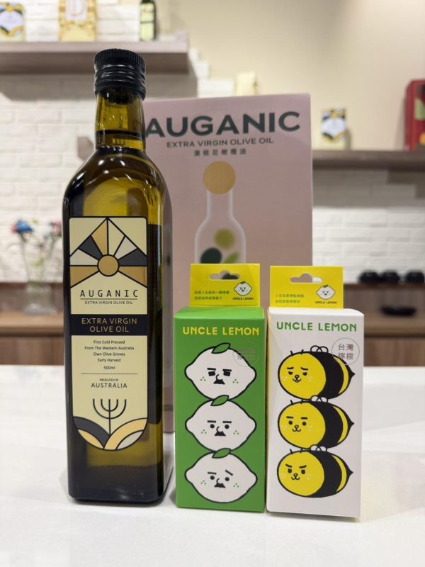 檸檬大叔 X澳根尼橄欖油 禮盒組 澳根尼橄欖油,檸檬汁,檸檬大叔,橄欖油,橄欖油檸檬汁