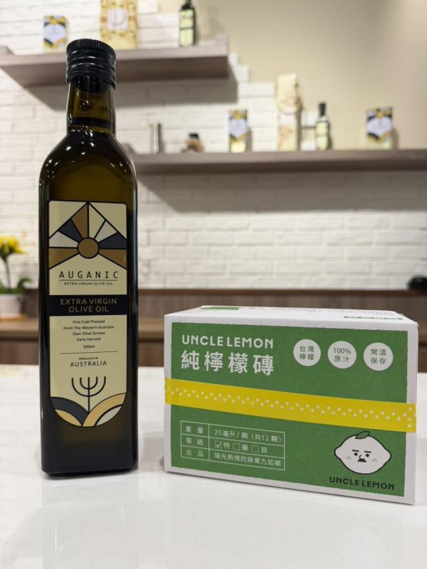檸檬大叔 X澳根尼橄欖油 禮盒組 澳根尼橄欖油,檸檬汁,檸檬大叔,橄欖油,橄欖油檸檬汁