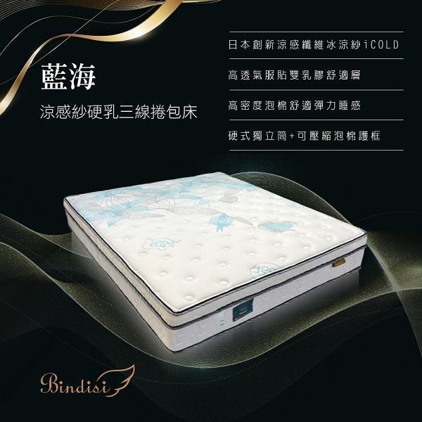 【Bindisi冰蒂絲床墊】藍海(3.5尺/5尺/6尺) 獨立筒床墊推薦PTT
獨立筒床墊