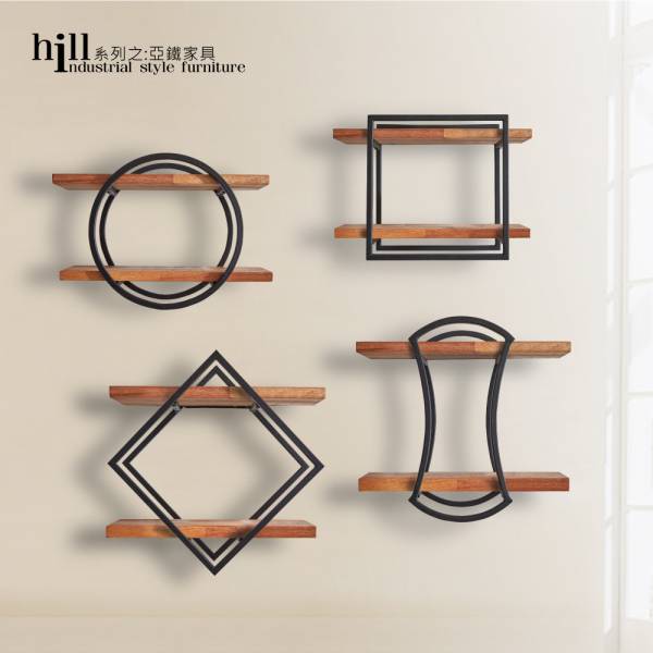 HILL工業風系列-幾何形壁掛 工業風,實木家具,DIY商品