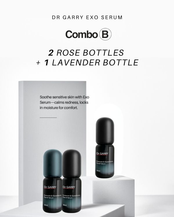 Dr Garry Exo Serum (Rose/Lavender) 30ml Developed by a UK Medical Aesthetic Clinic, Exosome Serum, Rosa Damascena, Rosa Rugosa, Hydrating Serum, Repairing Serum, Skin Brightening, Skin Firming, Anti-Aging, Sensitive Skin Care, Glutathione,