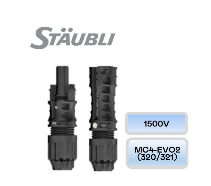 Staubli史陶比爾連接器1500V MC4-EVO2A Connector(320/321)/適用電纜外徑6.4-8.4mm AUO,能源商城,連接器,史陶比爾,Staubli