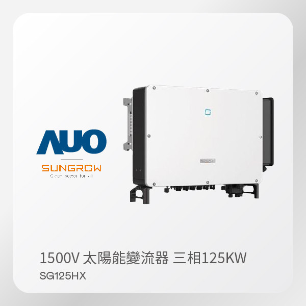 SUNGROW 1500V 太陽能變流器  SG125HX（125kW 三相 380V）｜保固5年 