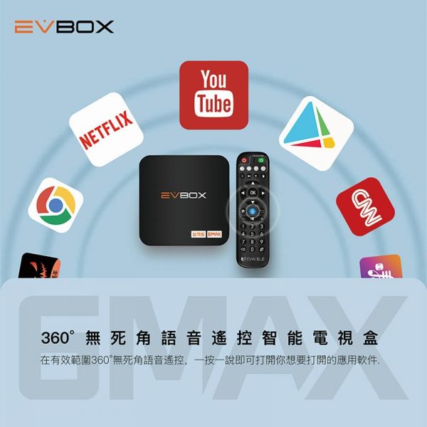 易播機上盒 易播盒子6MAX EVBOX 業界最強 旗艦機皇 語音聲控電視盒 8核+64G超大容量 機上盒 