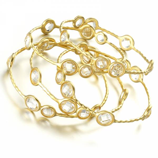 RS Clear CZ Gold 5 sets Bracelet RS Clear CZ Gold 5 sets Bracelet
