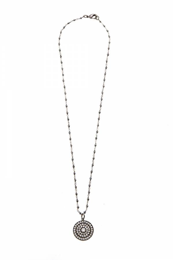 18cm Necklace w/ BRP Medal Pendant & Clear CZ 18cm Necklace w/ BRP Medal Pendant & Clear CZ