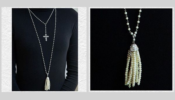 36cm Classic Designed Necklace w/ CZ & Pearl Beats 36cm Classic Designed Necklace w/ CZ & Pearl Beats