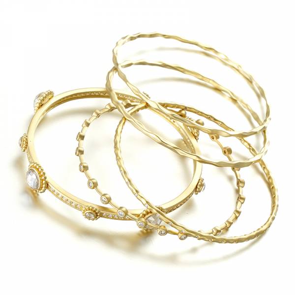 Clear CZ Gold 5 sets Bracelet Clear CZ Gold 5 sets Bracelet