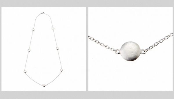 24cm RPSTN White Gold Dot Necklace 24cm RPSTN White Gold Dot Necklace