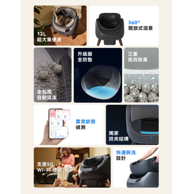 【新品預購】CATLINK Open-X 翻滾喵・開放式智慧貓砂盆 CATLINK,Open-X,翻滾喵,開放式智慧貓砂盆