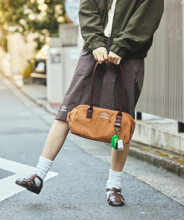 日本限定 UMBRO 絨面波士頓包 黑/咖啡 Kueindyis,KNS日本選物,復古,上衣,日本代購,UMBRO,FREAK'S STORE,波士頓包