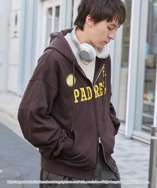 日本限定 MLB 美式寬鬆雙拉鏈連帽外套 道奇/洋基/教士 Kueindyis,KNS日本選物,MLB,道奇,洋基,道奇,教士,帽踢