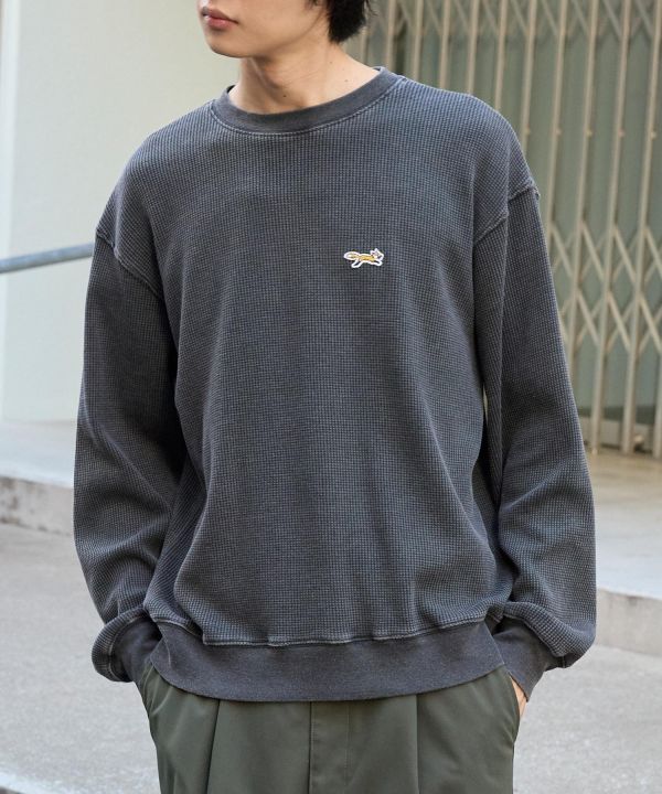 日本 PENNEYS 小狐狸復古刷舊華夫格衛衣 4色 Kueindyis,KNS日本選物,Converse,復古,上衣,日本代購,mono-mart,penneys