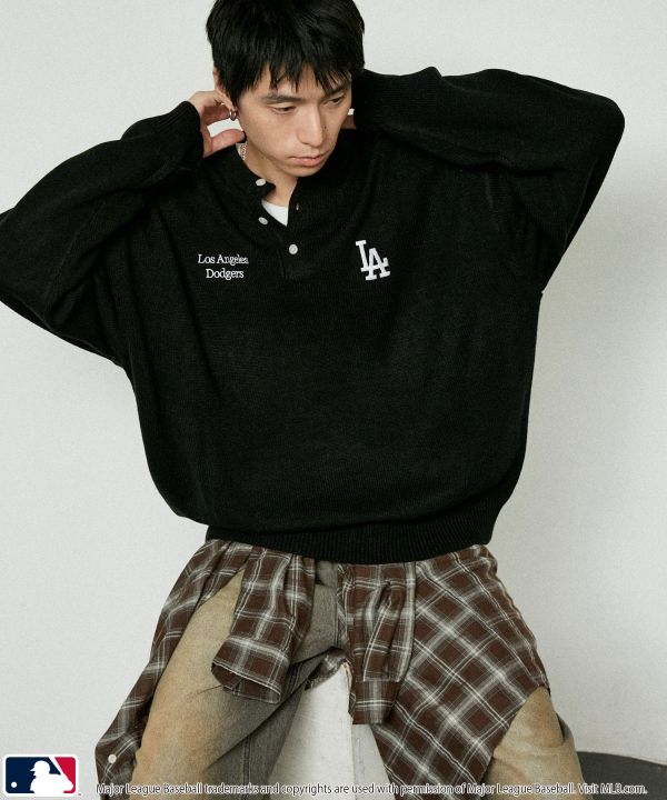 日本MLB 亨利領針織衫 道奇/洋基/教士 Kueindyis,KNS日本選物,MLB,道奇,洋基,道奇,教士,帽踢