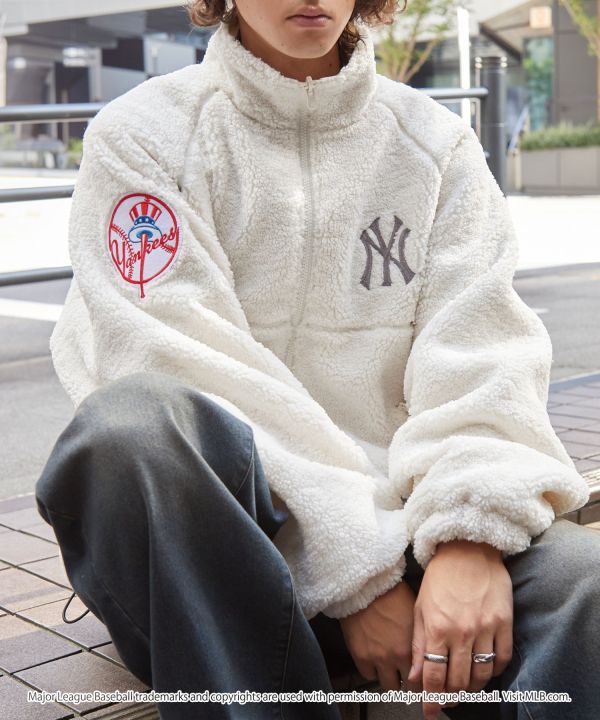 日本限定 MLB 雙面穿尼龍x羊羔絨夾克 道奇/洋基/教士 Kueindyis,KNS日本選物,MLB,道奇,洋基,道奇,教士,帽踢,夾克,外套