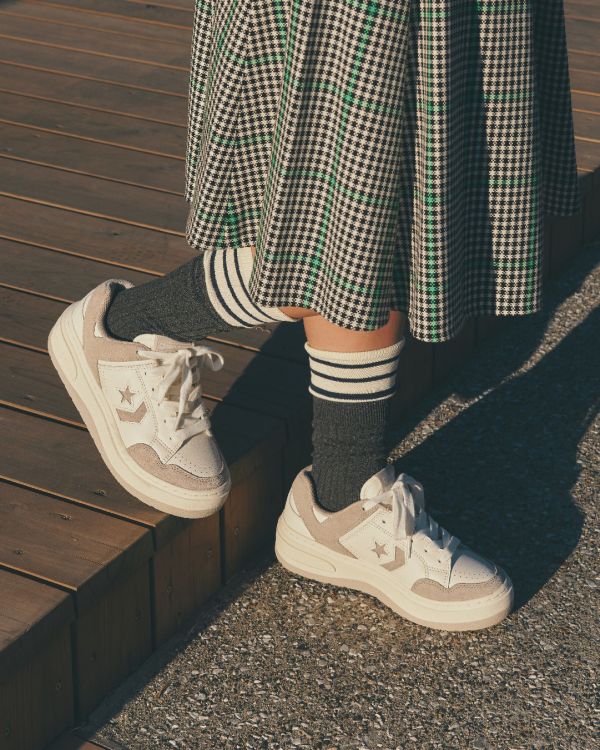 Converse Weapon 麂皮厚底滑板鞋 米灰/天空藍 Kueindyis,KNS日本選物,Converse Japan,Converse Weapon SK OX,滑板鞋,日本球鞋代購,Converse WEAPON PLTS SD OX