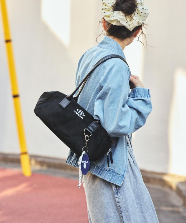 日本限定 UMBRO 絨面波士頓包 黑/咖啡 Kueindyis,KNS日本選物,復古,上衣,日本代購,UMBRO,FREAK'S STORE,波士頓包