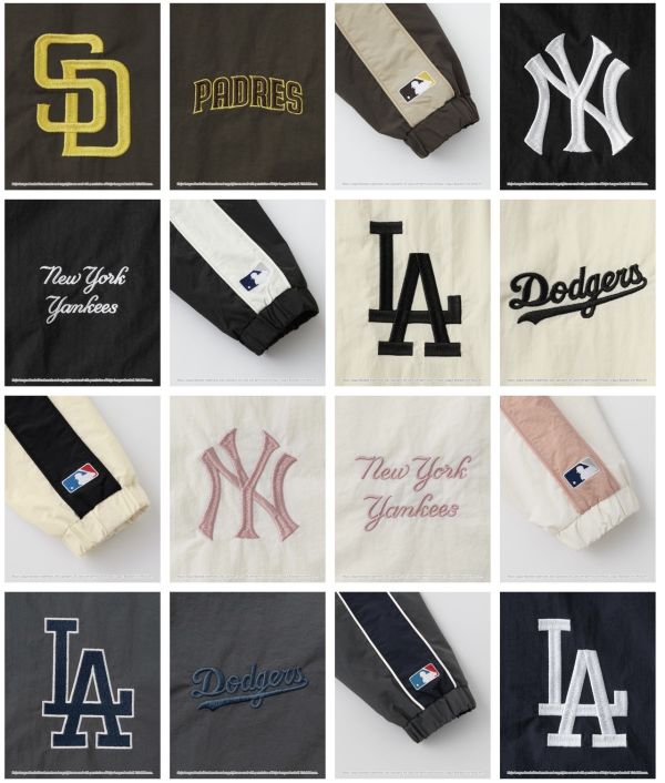 日本MLB 復古尼龍刺繡夾克 道奇/洋基/教士 Kueindyis,KNS日本選物,MLB,道奇,洋基,道奇,教士,帽踢