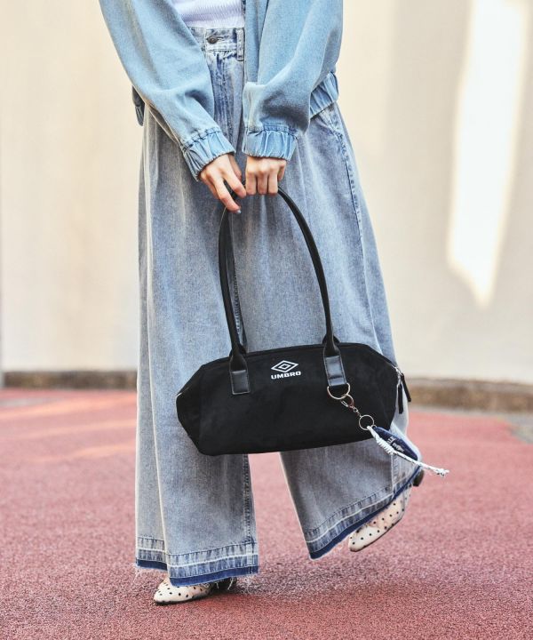 日本限定 UMBRO 絨面波士頓包 黑/咖啡 Kueindyis,KNS日本選物,復古,上衣,日本代購,UMBRO,FREAK'S STORE,波士頓包