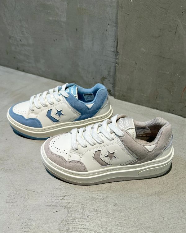 Converse Weapon 麂皮厚底滑板鞋 米灰/天空藍 Kueindyis,KNS日本選物,Converse Japan,Converse Weapon SK OX,滑板鞋,日本球鞋代購,Converse WEAPON PLTS SD OX