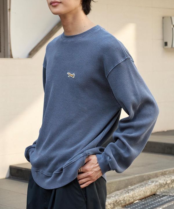 日本 PENNEYS 小狐狸復古刷舊華夫格衛衣 4色 Kueindyis,KNS日本選物,Converse,復古,上衣,日本代購,mono-mart,penneys