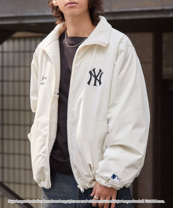 日本限定 MLB 雙面穿尼龍x羊羔絨夾克 道奇/洋基/教士 Kueindyis,KNS日本選物,MLB,道奇,洋基,道奇,教士,帽踢,夾克,外套