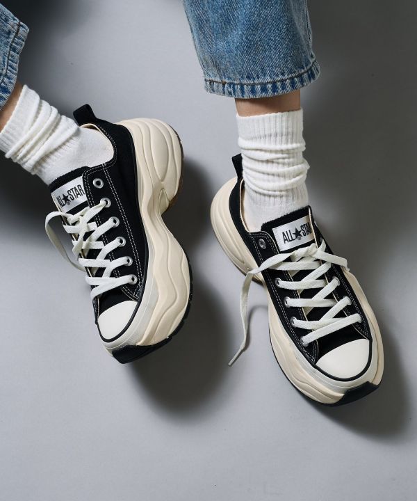 Converse ALL STAR Ⓡ 輕量復古厚底低筒帆布鞋 黑/白 Kueindyis,KNS日本選物,Converse Japan,Converse,Converse All Star ®,日本代購,日本Converse,Converse All Star Ⓡ  SURGETRAINER OX