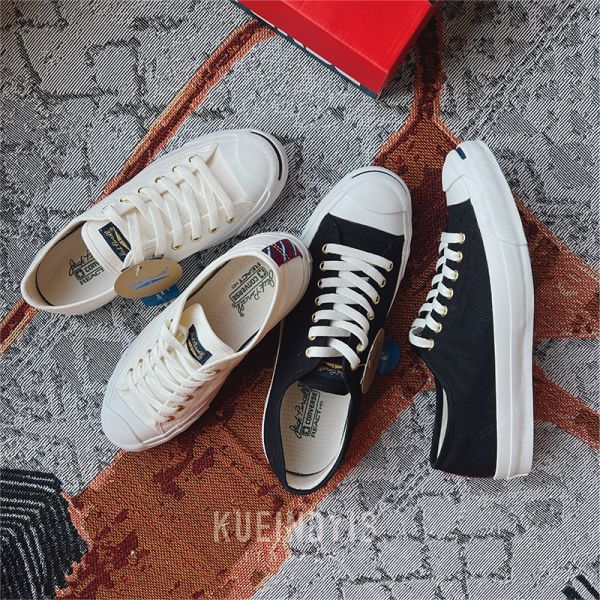 現貨 Converse Jack Purcell 領帶圖紋開口笑 白 27 Kueindyis,KNS日本選物,Converse Japan,開口笑,Converse jack purcell rt rh, converse jack purcell,帆布鞋