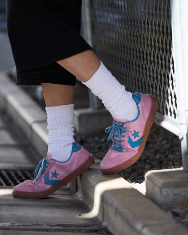 Converse ROADCLASSIC 麂皮帆布拼接德訓鞋 粉藍/黑 Kueindyis,KNS日本選物,Converse Japan,Converse ROADCLASSIC SK OX,滑板鞋,日本球鞋代購