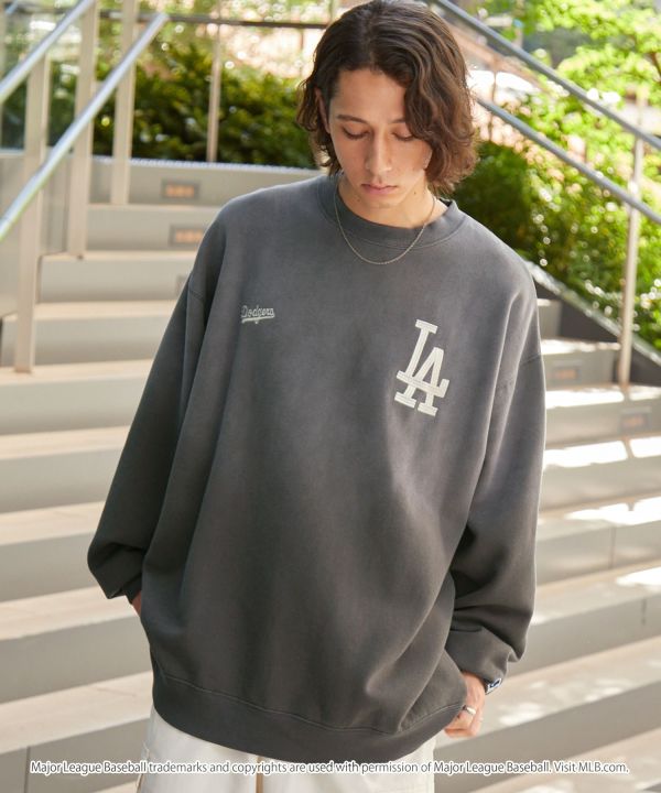 日本限定 MLB 復古漸層內刷毛衛衣 道奇/洋基/教士 Kueindyis,KNS日本選物,MLB,道奇,洋基,道奇,教士,帽踢