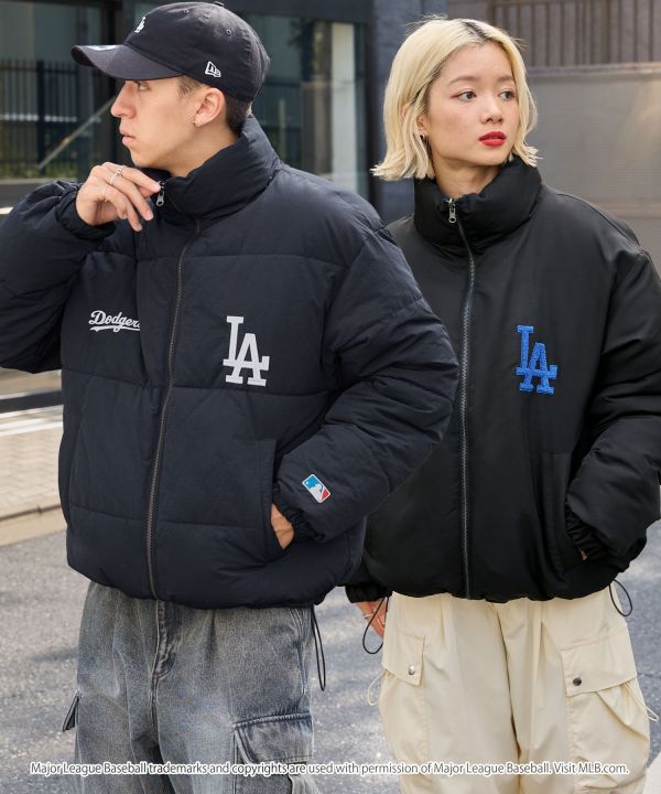 日本限定 MLB 雙面穿立領厚夾克 道奇/洋基/教士 Kueindyis,KNS日本選物,MLB,道奇,洋基,道奇,教士,帽踢