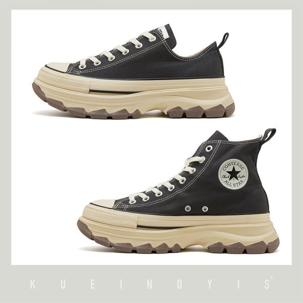 Converse ALL STAR Ⓡ Trekwave 復古黑 煙燻奶油厚底 高筒 Kueindyis,KNS日本選物,Converse JapanConverse ALL STAR Ⓡ TREKWAVE BS HI,Converse ALL STAR Ⓡ TREKWAVE BS OX,防潑水,厚底鞋,帆布鞋