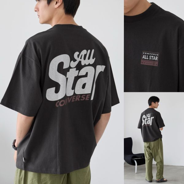 日本Converse 復古大印花純棉短T Kueindyis,KNS日本選物,Converse,復古,上衣,日本代購