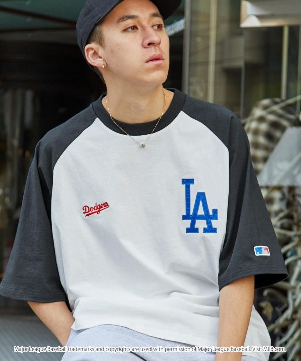 日本MLB 緞面刺繡寬鬆純棉短T 道奇/洋基/教士 Kueindyis,KNS日本選物,MLB,道奇,洋基,道奇,教士,帽踢