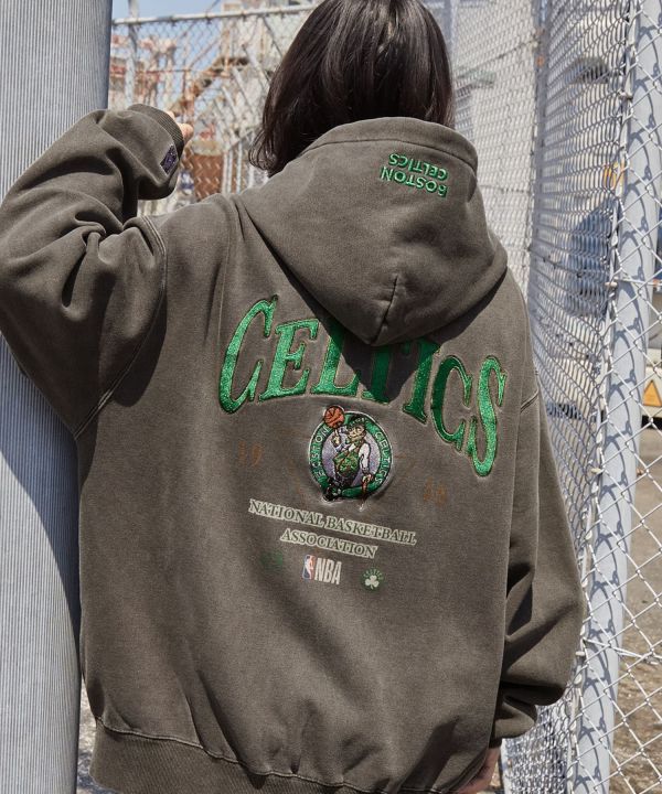 日本限定 NBA 復古做舊寬鬆連帽雙拉鏈外套 湖人/公牛/賽爾提克 Kueindyis,KNS日本選物,Converse,復古,上衣,日本代購,NBA