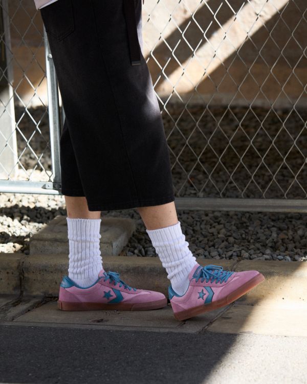 Converse ROADCLASSIC 麂皮帆布拼接德訓鞋 粉藍/黑 Kueindyis,KNS日本選物,Converse Japan,Converse ROADCLASSIC SK OX,滑板鞋,日本球鞋代購