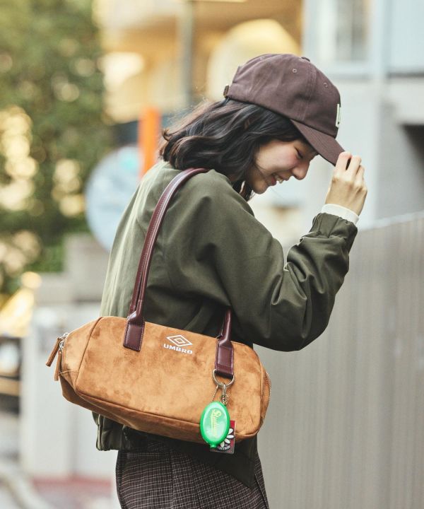 日本限定 UMBRO 絨面波士頓包 黑/咖啡 Kueindyis,KNS日本選物,復古,上衣,日本代購,UMBRO,FREAK'S STORE,波士頓包