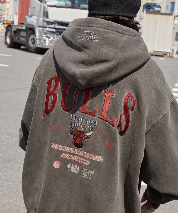 日本限定 NBA 復古做舊寬鬆連帽雙拉鏈外套 湖人/公牛/賽爾提克 Kueindyis,KNS日本選物,Converse,復古,上衣,日本代購,NBA